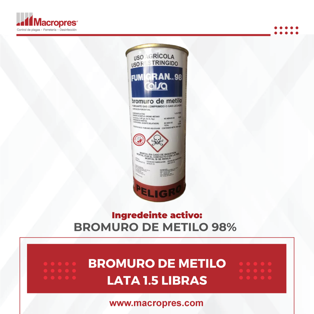 BROMURO DE METILO LATA 1.5 LIBRAS X24