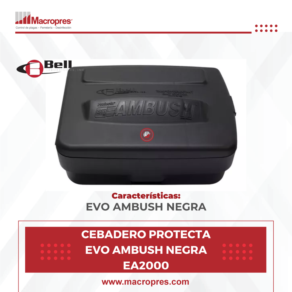 CEBADERO PROTECTA EVO AMBUSH NEGRA EA2000 X 6