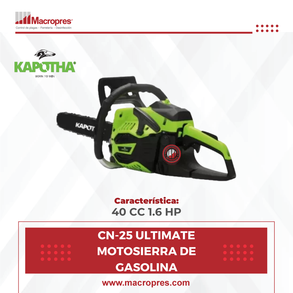 CN-40S MOTOSIERRA DE GASOLINA KAPOTHA