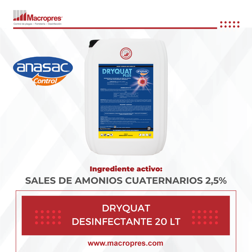 DRYQUAT DESINFECTANTE 20 LT