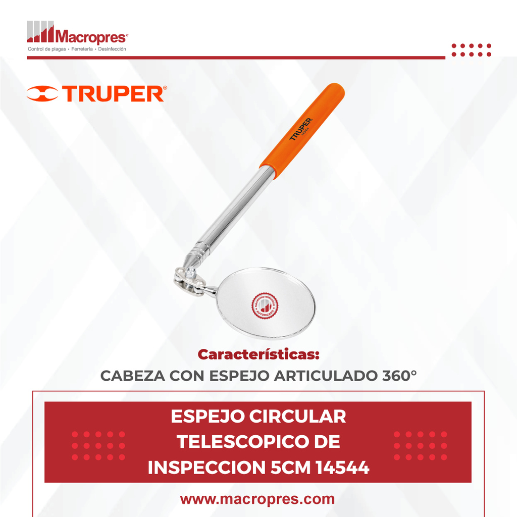 ESPEJO CIRCULAR TELESCOPICO DE INSPECCION 5CM 14544
