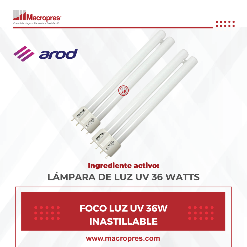 FOCO LUZ UV 36W INASTILLABLE X 25