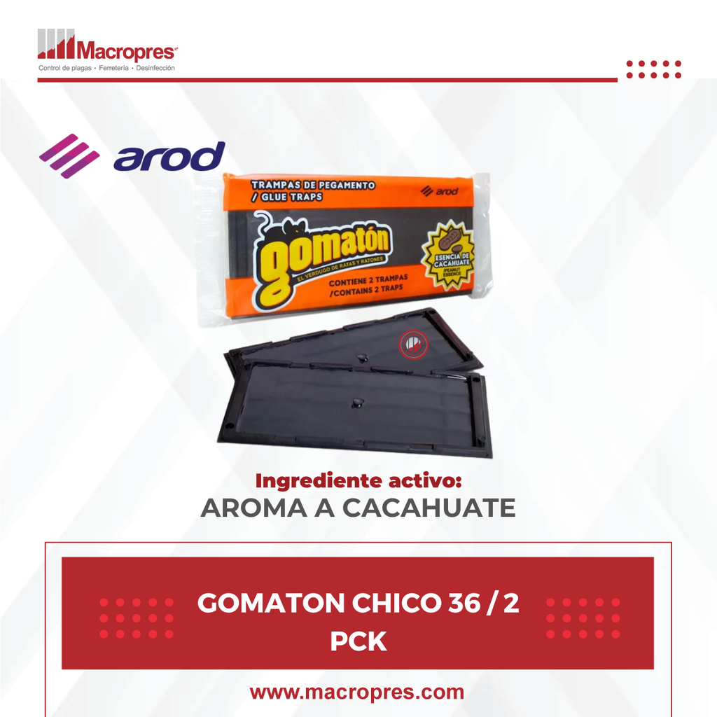GOMATON CHICO 36 X 2 PCK PIEZA 10.5 X 8 CM