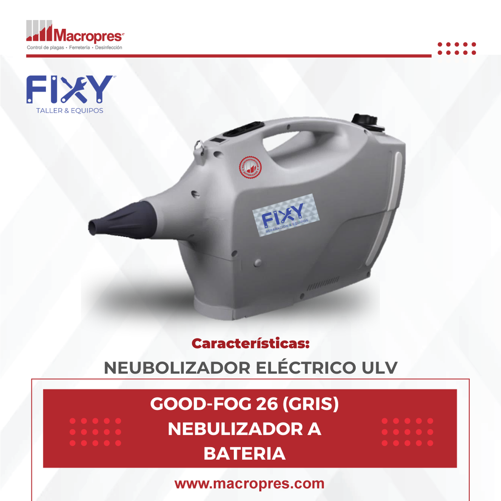 GOOD-FOG 26 (GRIS) NEBULIZADOR A BATERIA