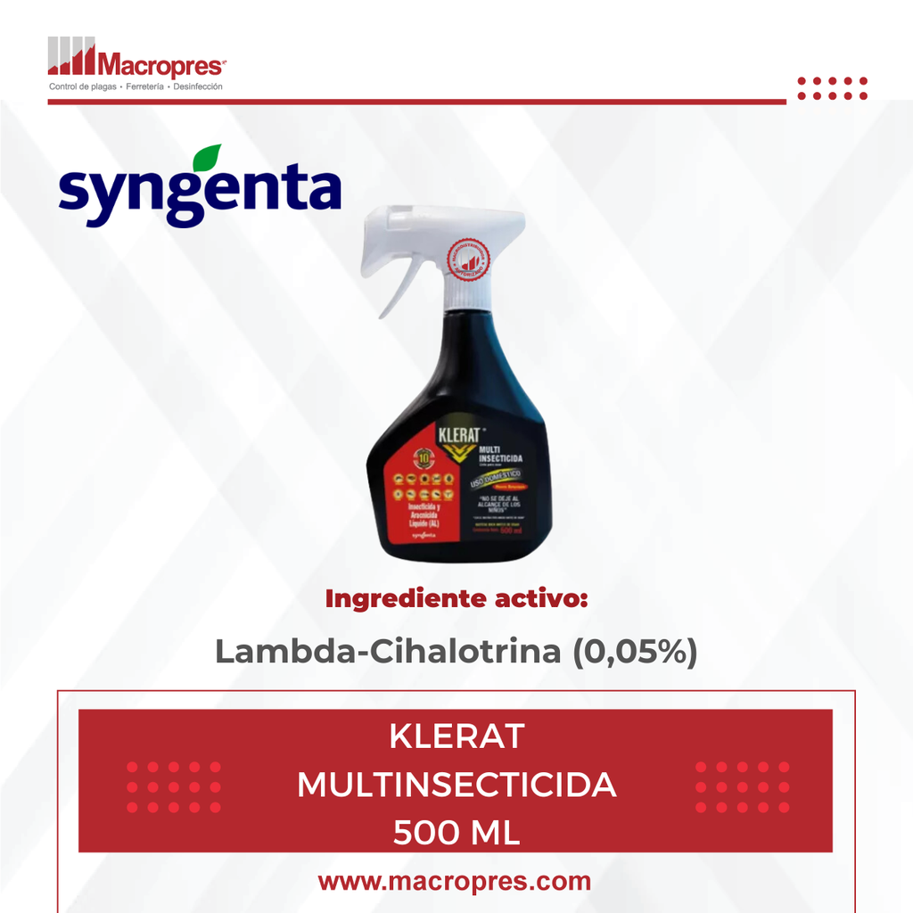 KLERAT MULTINSECTICIDA 500 ML X 12