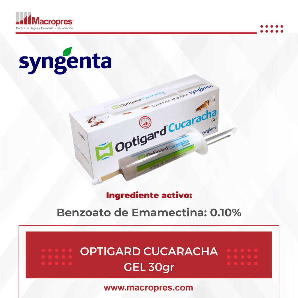 OPTIGARD CUCARACHA GEL 30gr (x20)