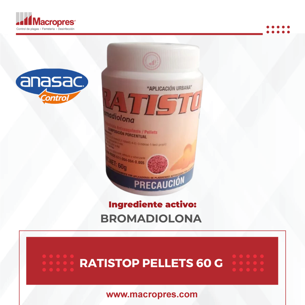 RATISTOP PELLETS 60 G X 24