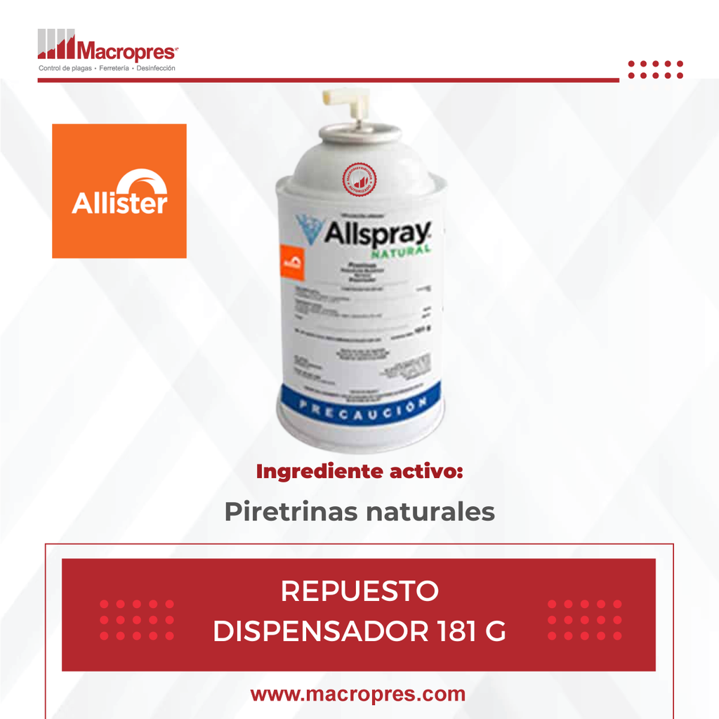 REPUESTO DISPENSADOR 181 G X 20