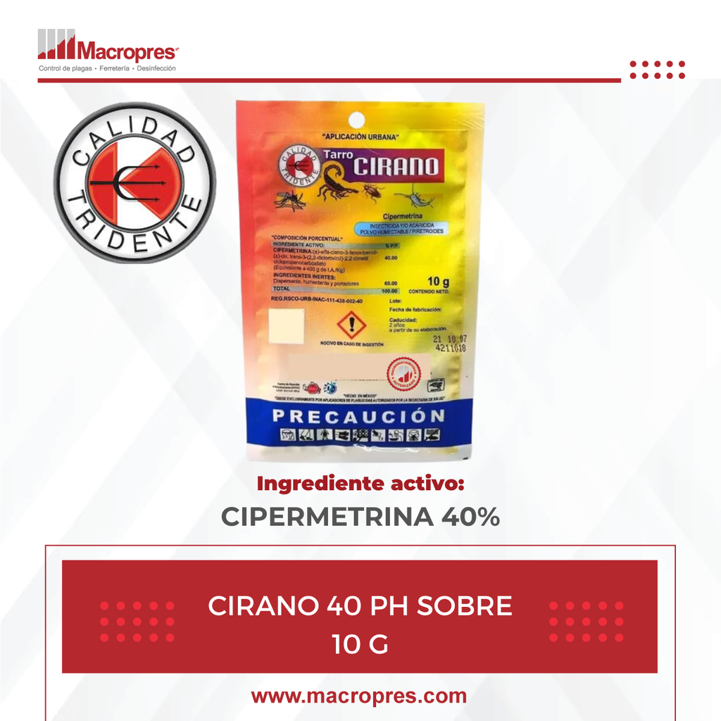 T-CIRANO 40 PH SOBRE 10 G ( 6 X 25 )