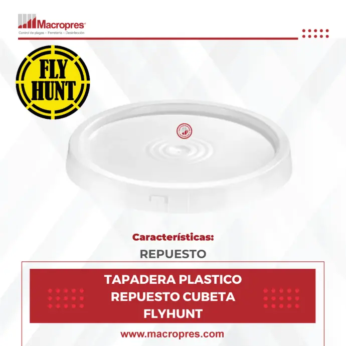 TAPADERA PLASTICO REPUESTO CUBETA FLYHUNT