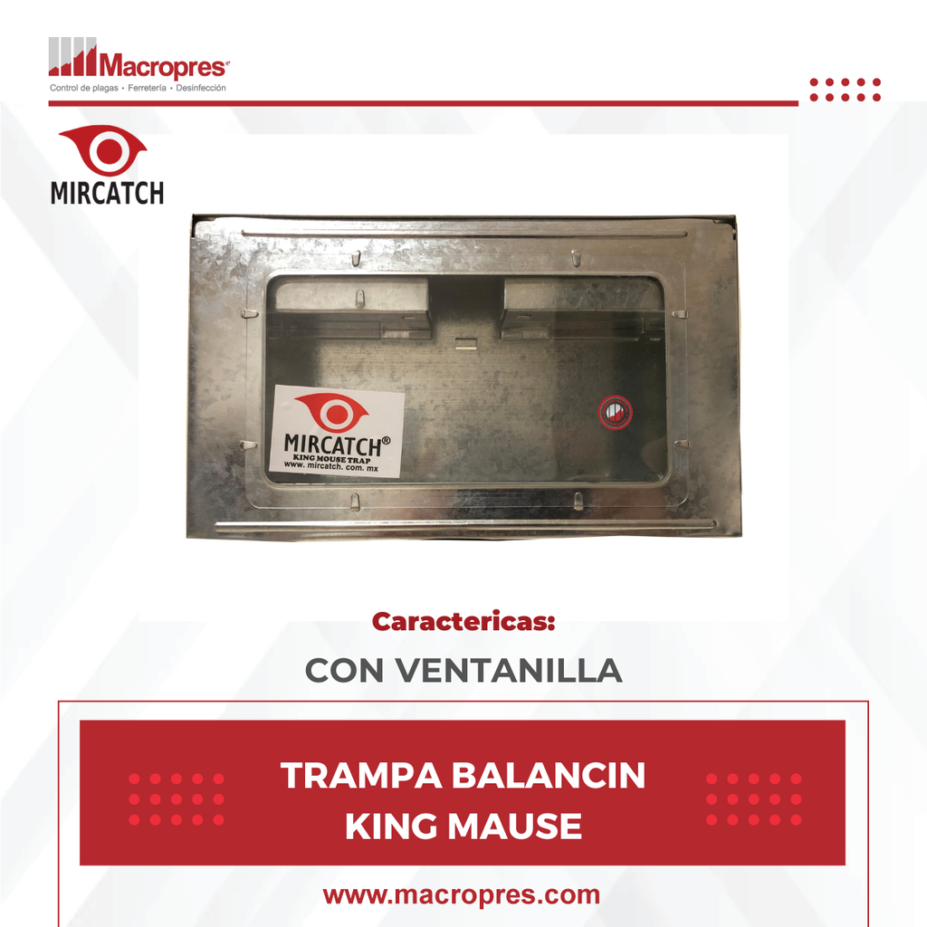 TRAMPA BALANCIN KING MAUSE C/VENT. MIRCATCH