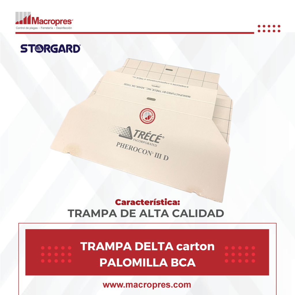 TRAMPA DELTA carton PALOMILLA BCA 100 PZ (suelta)