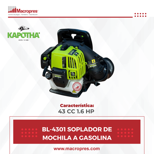 [KPTA-24] BL-4301 SOPLADOR DE MOCHILA A GASOLINA KAPOTHA