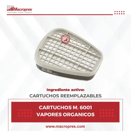 [EQ3M-02] CARTUCHOS M. 6001 VAPORES ORGANICOS