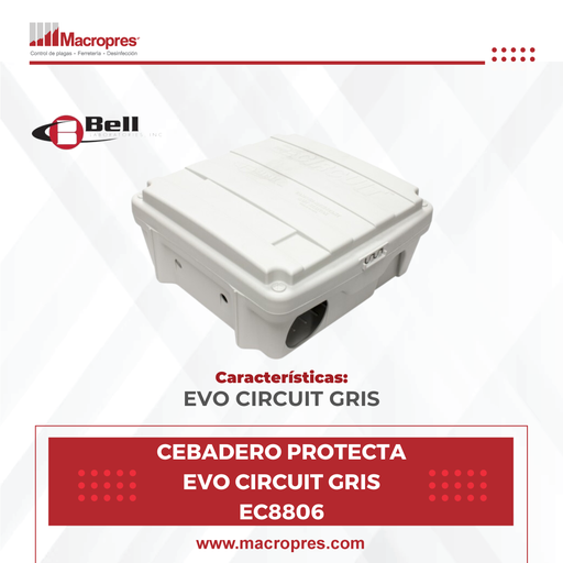 [BELL-76] CEBADERO PROTECTA EVO CIRCUIT GRIS EC8806 X 6