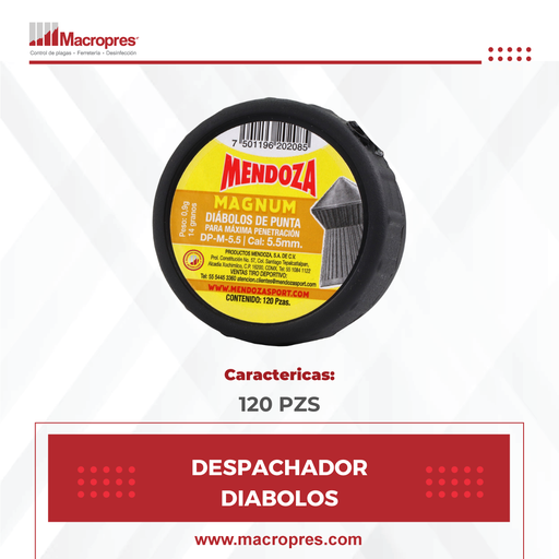 [MEND-01] DESPACHADOR DIABOLO MAGNUM CAL.5.5 C/120PZS