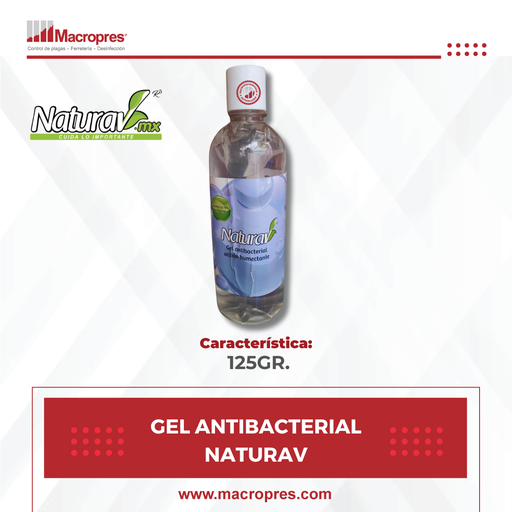 [MACO-01] GEL ANTIBACTERIAL 125gr. NATURAV AL 70%