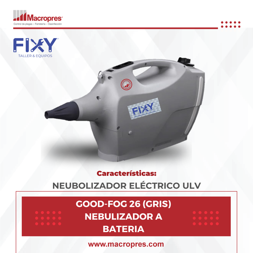 [BURE-08] GOOD-FOG 26 (GRIS) NEBULIZADOR A BATERIA