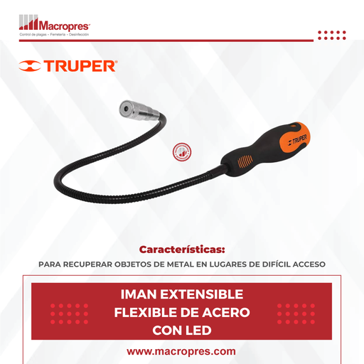 [FIXY-51] IMAN EXTENSIBLE FLEXIBLE DE ACERO CON LED