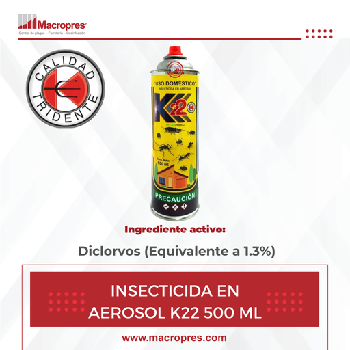 [TRID-01] INSECTICIDA EN AEROSOL K22 500 ML X 12