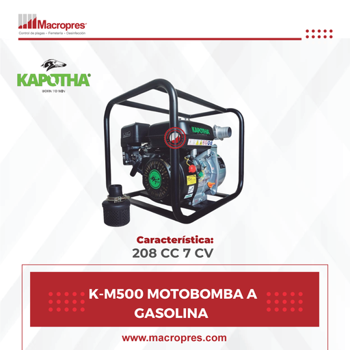[KPTA-37] K-M500 MOTOBOMBA A GASOLINA KAPOTHA
