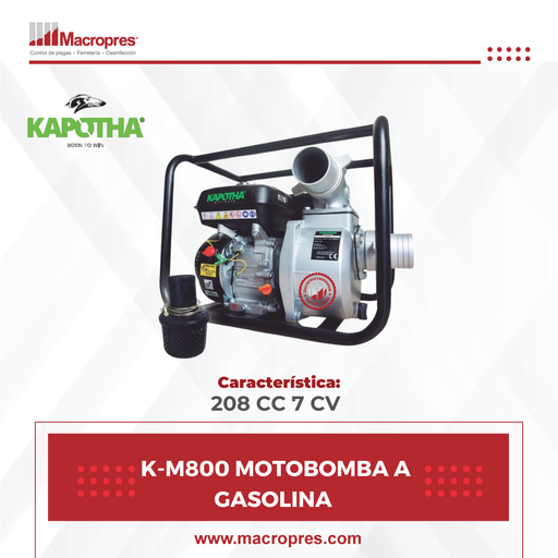 [KPTA-38] K-M800 MOTOBOMBA A GASOLINA KAPOTHA