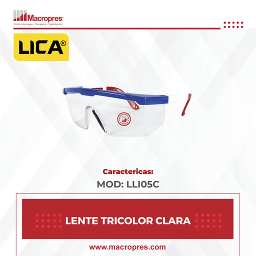 [LICA-17] LENTE LICA TRICOLOR MICA CLARA MOD:LLI05C