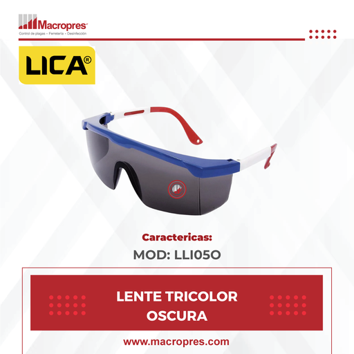 [LICA-18] LENTE LICA TRICOLOR MICA POLARIZADA MOD:LLI05O