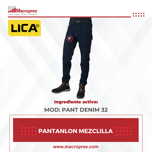 [LICA-06] PANTALON MEZCLILLA LICA DENIM 32 MOD:PANT-DENIM-32