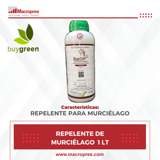 [BUYG-06] REPELENTE DE MURCIÉLAGO 12 PZ/ 1 LT