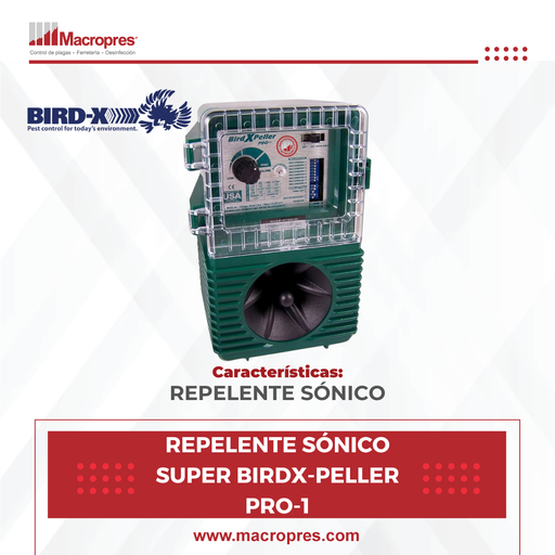 [BIRD-08] REPELENTE SÓNICO SUPER BIRDX-PELLER PRO-1