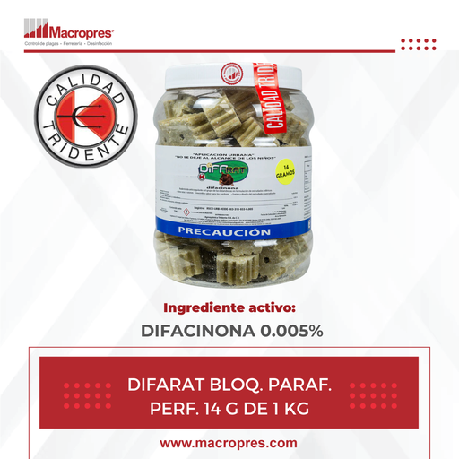 [TRID-85] T-DIFARAT BLOQ. PARAF. PERF. 14 G DE 1 KG X 6