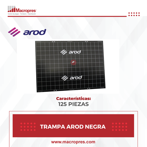 [AROD-43] TRAMPA AROD NEGRA GRANEL 125 PZ DOBLES 41.8 X 23 CM