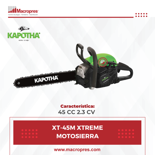 [KPTA-07] XT-45M XTREME MOTOSIERRA DE GASOLINA KAPOTHA